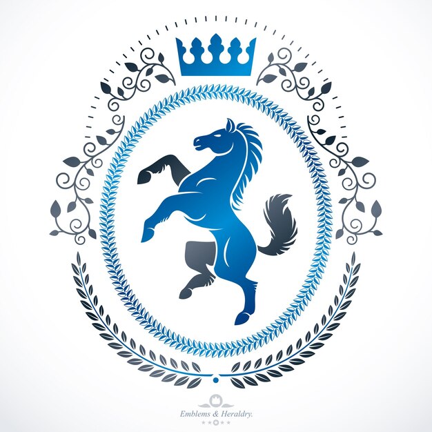 Diseño de premio vintage, escudo de armas heráldico vintage. Emblema vectorial.