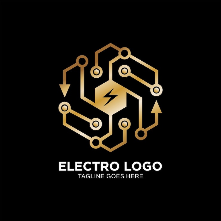 Vector diseño premium de concepto de logotipo electro