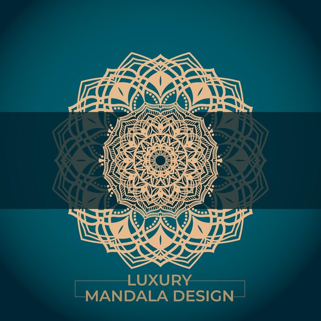 Diseño premium de fondo de mandala de lujo