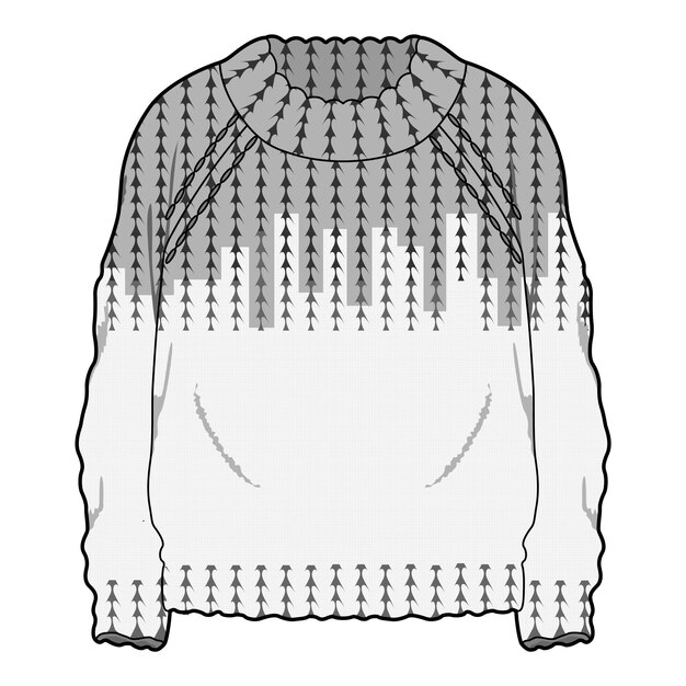 Diseño de prendas de moda diseño de ilustración de boceto plano
