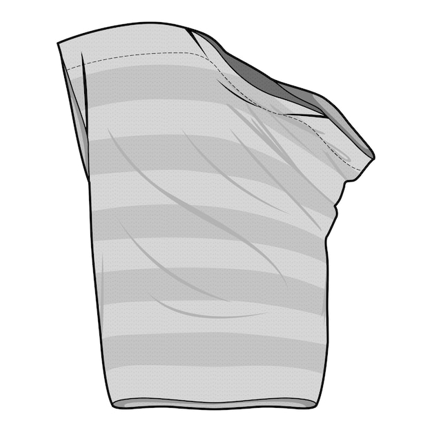 Diseño de prendas de moda diseño de ilustración de boceto plano