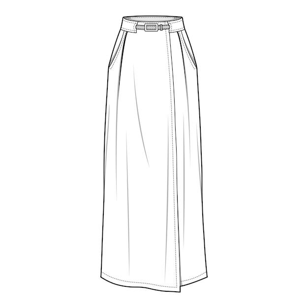 Diseño de prendas de moda diseño de ilustración de boceto plano