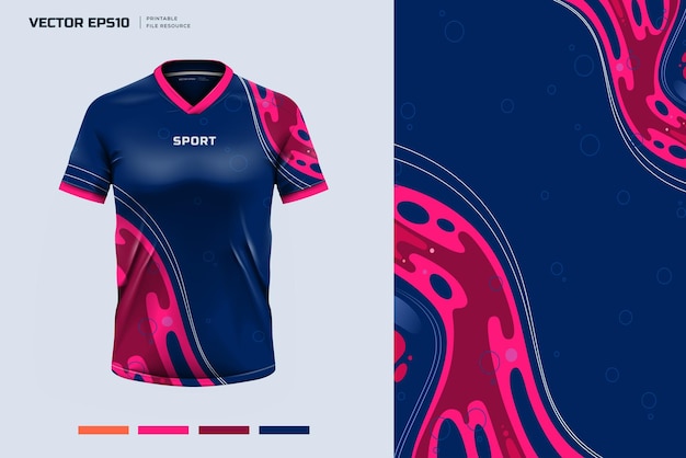 Diseño de prendas de vestir para camisas deportivas Modelo de camiseta de fútbol y diseño para uniforme deportivo