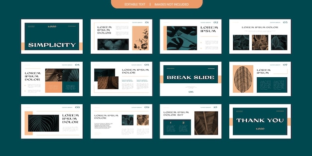 diseño de presentación de diapositivas de presentación moderna simple