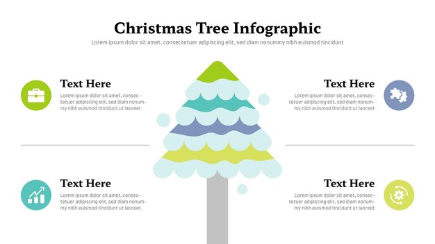 El diseño de la presentación de la infografía del árbol es totalmente editable