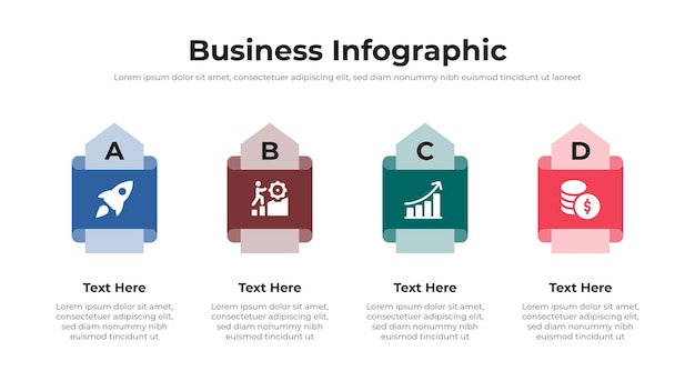 El diseño de la presentación de la infografía de negocios es totalmente editable