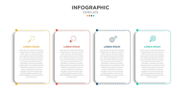 Diseño de presentación de negocios de infografía.