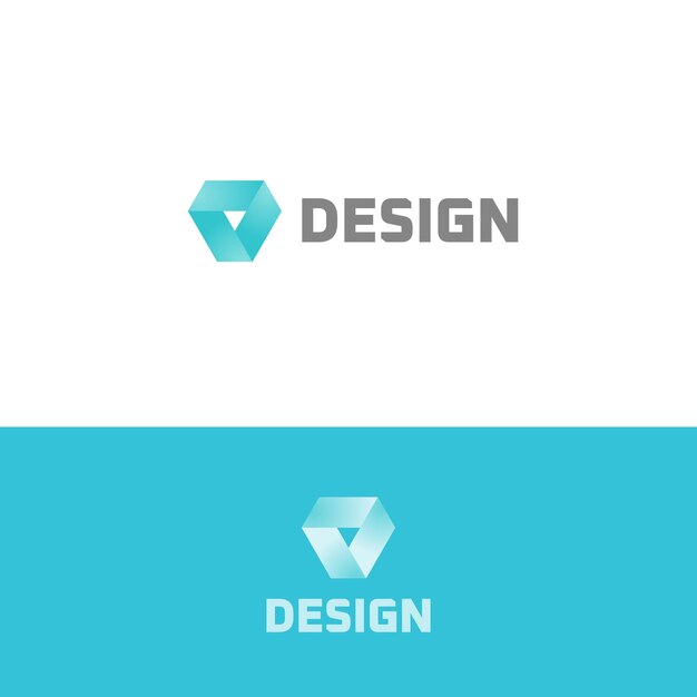 Diseño de prisma. Plantilla de logotipo abstracto plano simple.