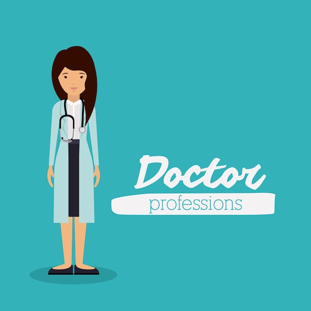Vector diseño de la profesión del doctor