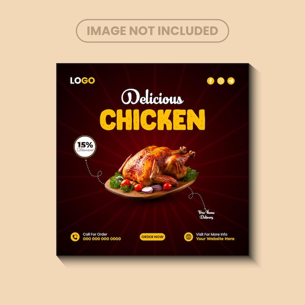 Diseño profesional y creativo de alimentos Manu para las redes sociales