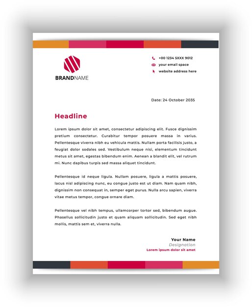 Diseño profesional de las empresas y de los encabezados corporativos