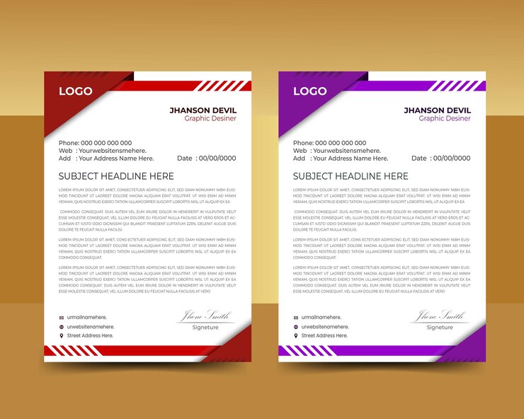 Diseño profesional y moderno del encabezado de la empresa