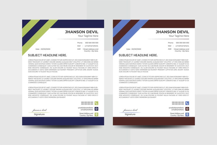 Diseño profesional y moderno del encabezado de la empresa