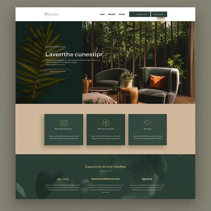 Vector diseño profesional de una página de destino de sitio web moderno