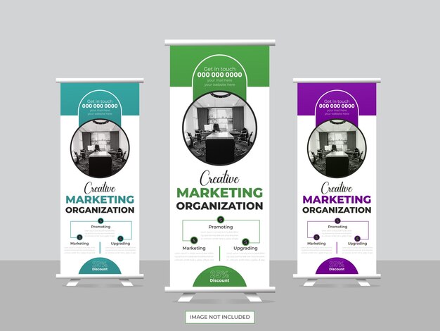 diseño profesional de pancartas enrollables