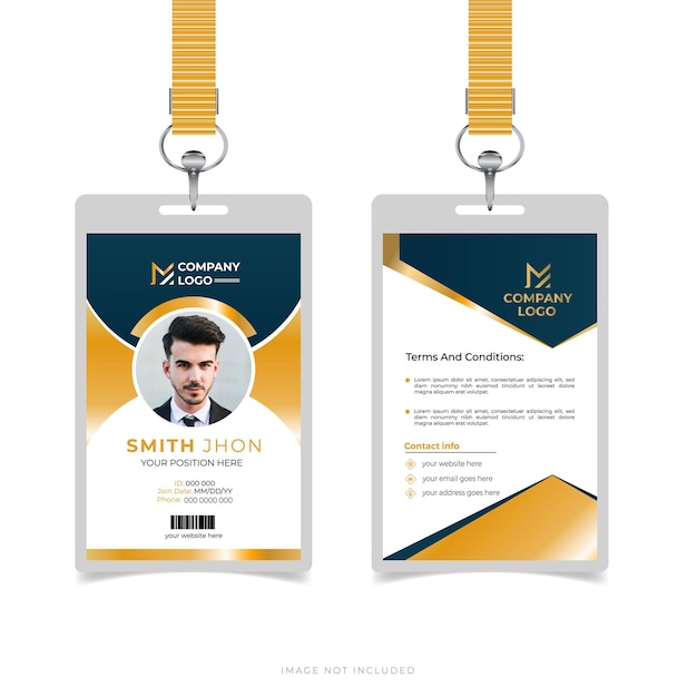 diseño profesional de tarjetas de identificación de lujo