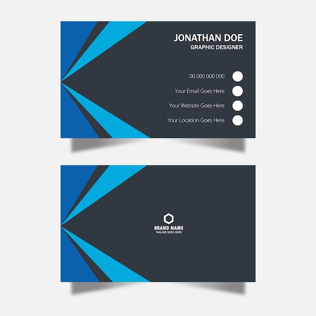 Diseño profesional de tarjetas de visita y plantilla de tarjeta de visita moderna