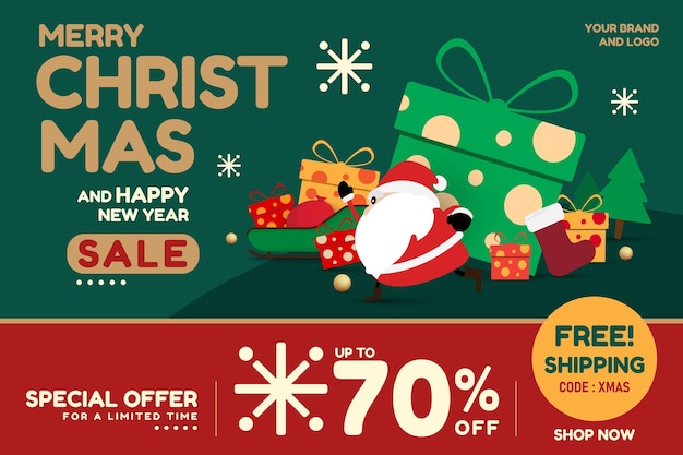 Diseño promocional de las ventas navideñas