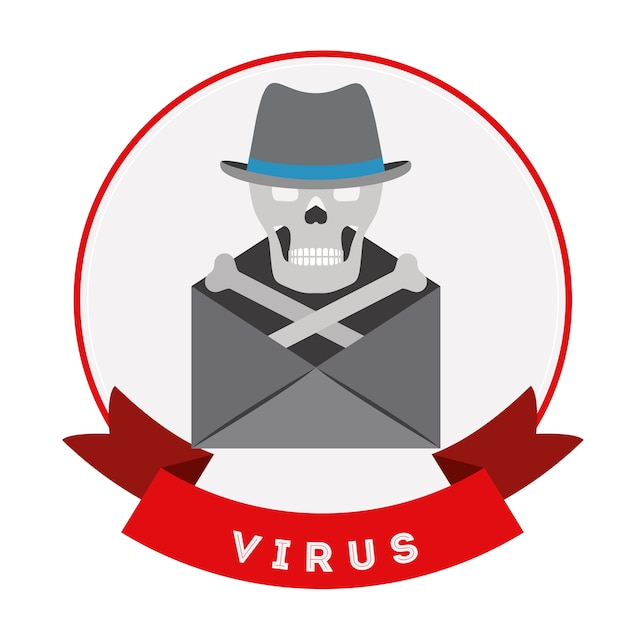 Vector diseño de protección contra virus