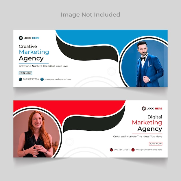 Diseño de publicación de banner de portada de facebook de idea de marketing de negocios corporativos