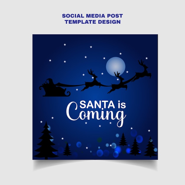 Vector diseño de publicación del día de navidad para redes sociales.