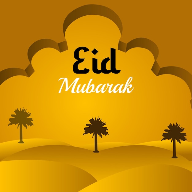Diseño de publicación de Eid Mubarak