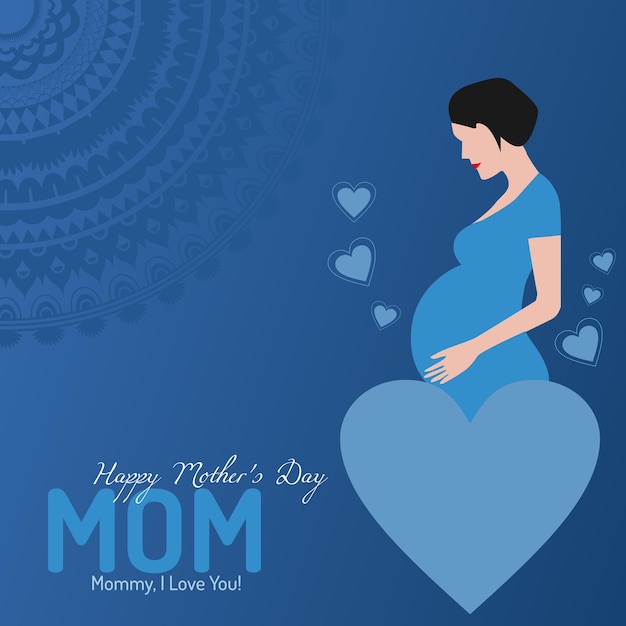 Vector diseño de publicación de feliz día de la madre