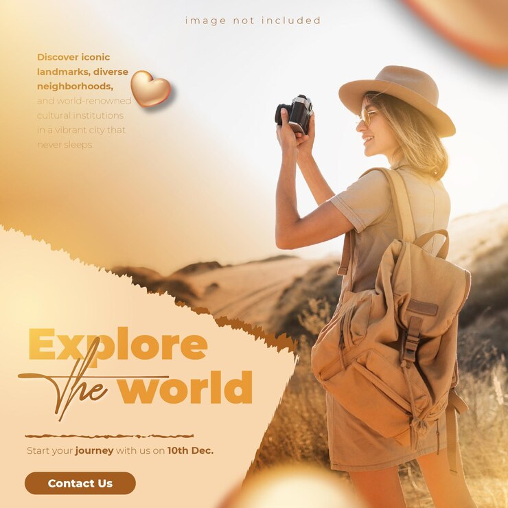 Diseño de publicación de instagram de agencia de viajes