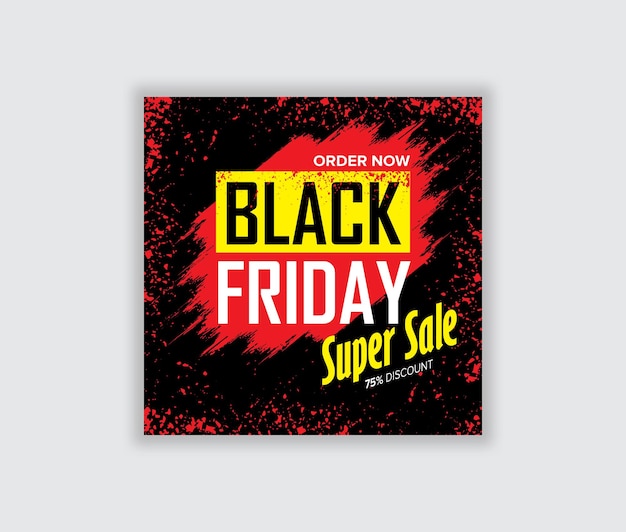 Diseño de publicación de redes sociales de black friday