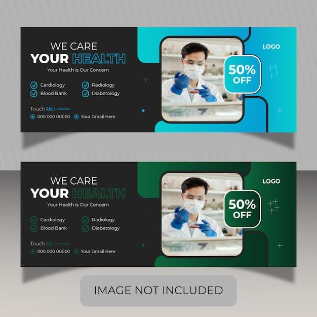 Vector diseño de publicaciones médicas y de salud en instagram con diseño creativo