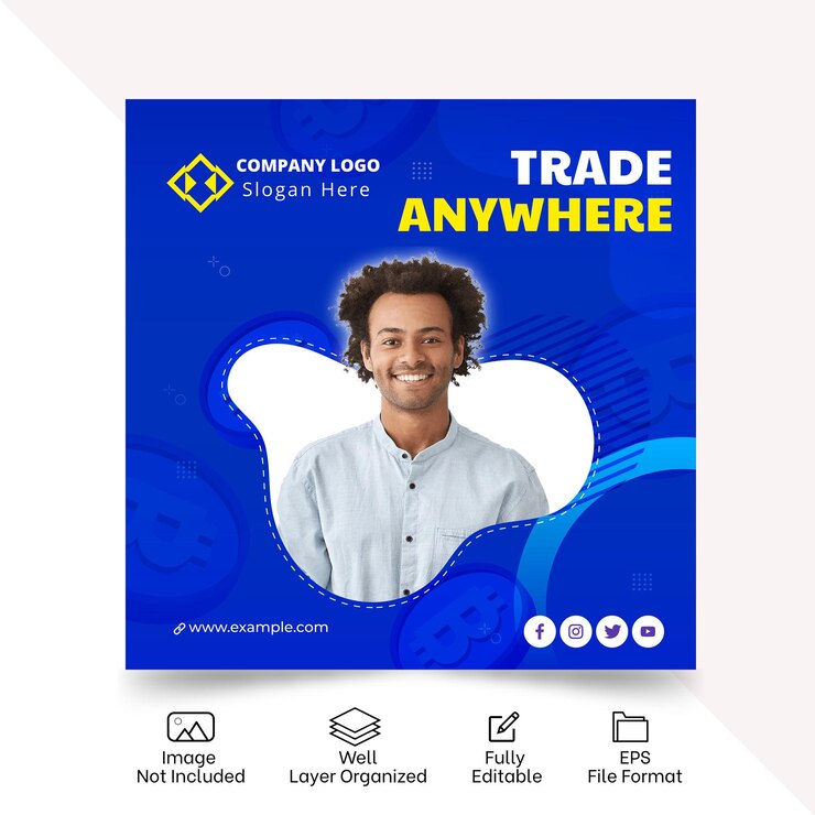 Diseño de publicaciones en redes sociales de criptomonedas