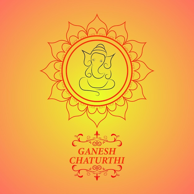 Diseño de publicaciones en redes sociales de Ganesh Chaturthi