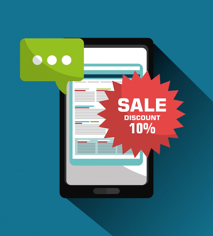 Vector diseño de publicidad online