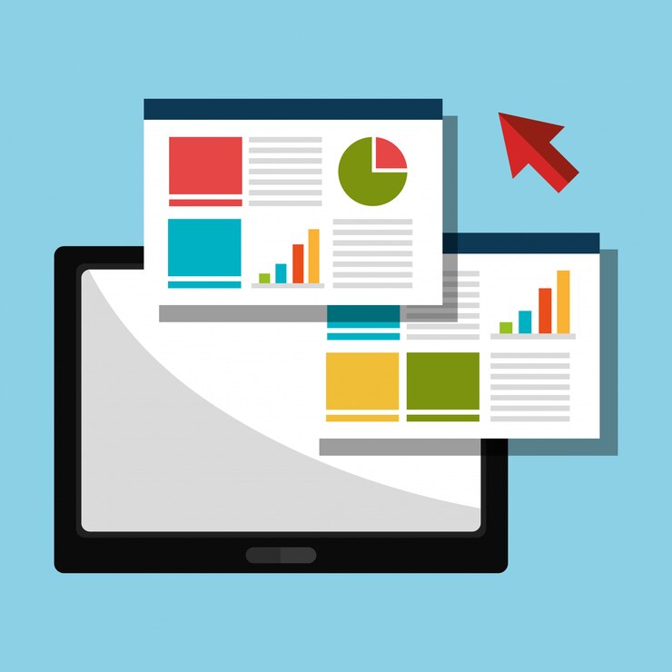 Vector diseño de publicidad online