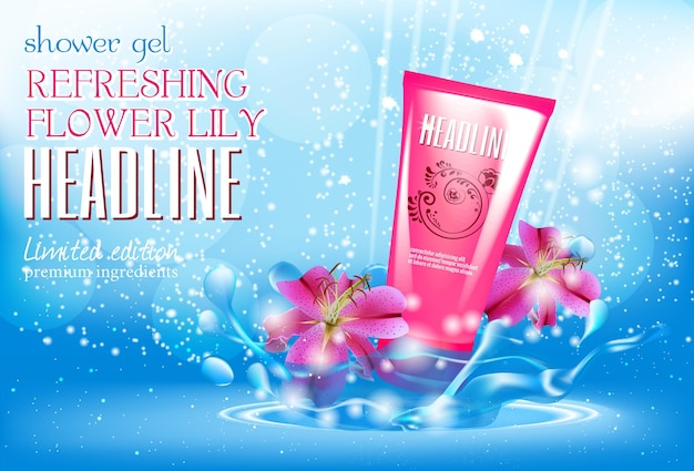 Diseño de publicidad de productos cosméticos para revista de catálogo.