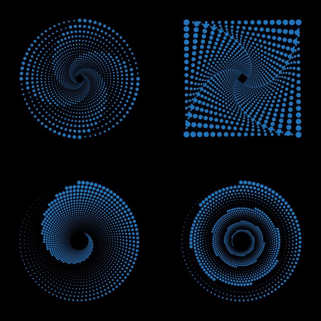 Diseño de puntos circulares de medio tono colorido