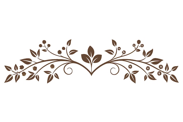 un diseño que es marrón y tiene flores en él