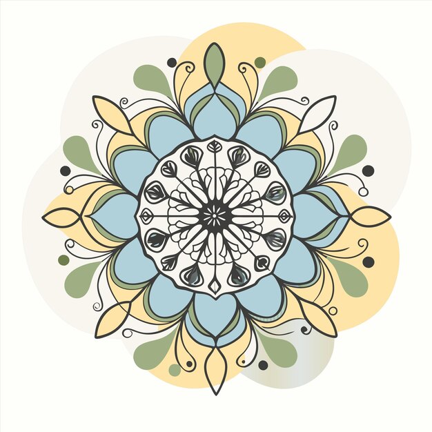 un diseño que está en un círculo con un diseño que dice "la flor"