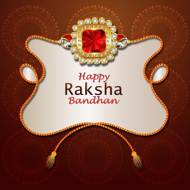 Diseño Rakhi para Happy Raksha Bandhan