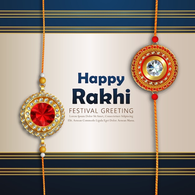 Diseño Rakhi para Happy Raksha Bandhan