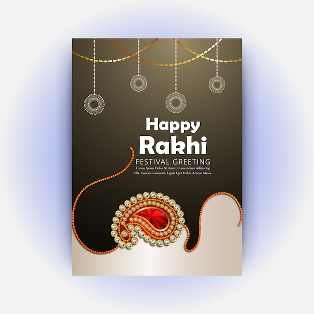 Diseño rakhi para happy raksha bandhan