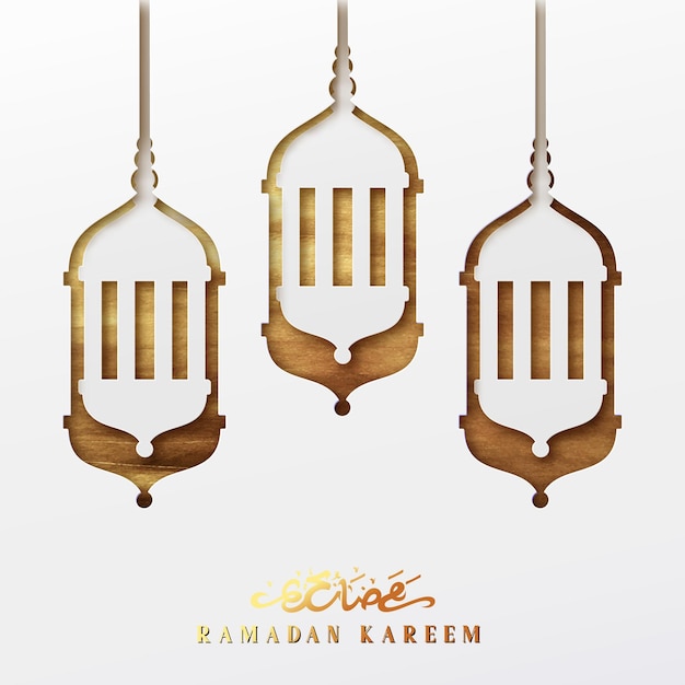 Diseño de Ramadán Kareem. Celebre el mes sagrado de Ramadán en el Islam. Fondo festivo. Fiesta sagrada islámica y árabe tradicional. ilustración vectorial