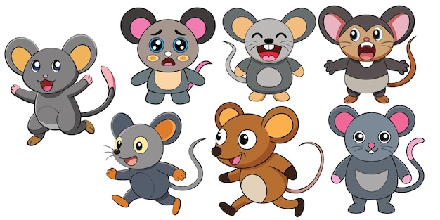 Diseño de ratones Diseño de vectores animales