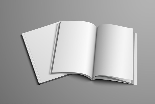Vector un diseño realista del cambio de página y la portada.