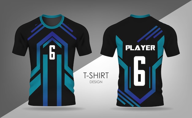 Diseño realista de la camiseta del equipo de fútbol