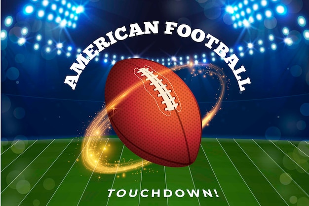 Diseño realista de futbol americano