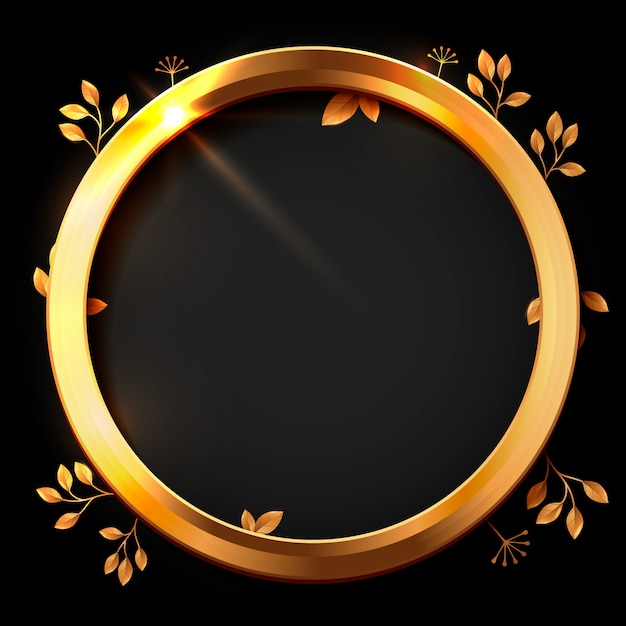 Diseño realista del marco de oro