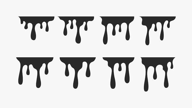 Diseño de recolección de gotas de pintura negra fundida