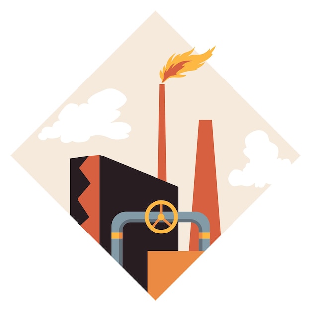 Diseño de recursos naturales Ilustración vectorial del gas tesoro nacional Ilustración de la industria del gas