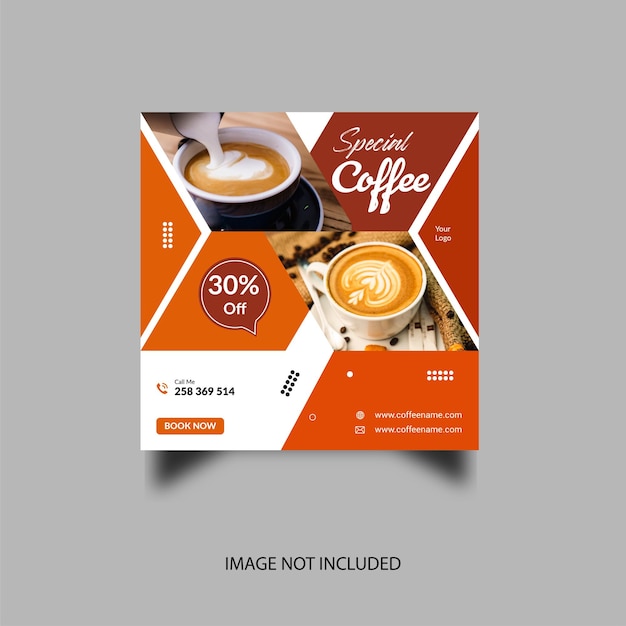 Diseño de redes sociales de café
